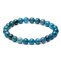 Apatit blau Armband elastisch Naturstein, Kugel 8 mm / 16 - 17 cm, Stein Realisierung