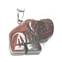 Jaspis Elefant Anhänger Naturstein, handgeschliffene Figur 1,8 x 2,5 x 8 mm, Stein der positiven Energie