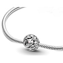 Sterling Silber 925 Theatermasken, Tragödie und Komödie, Perle auf Armband Symbol