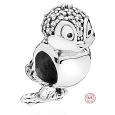 Charms Sterling Silber 925 Disney Schneewittchen Vogel, Perle für Armband, Tier