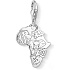 Charms Sterling Silber 925 Afrika, 5 Kontinente in Form von Herrschern des Tierreichs, Karabinerverschluss Anhänger am Reisearmband