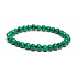 Malachit-Armband elastisch, Kugel 6 mm / 16 - 17 cm, Wunschstein