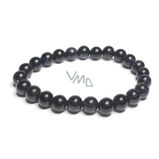 Goldstein blau Avanturin Armband elastisch, Kugel 8 mm / 16-17 cm, Stein der Ambition Goldstein blau Avanturin Armband elastisch, Kugel 8 mm / 16-17 cm, Stein der Ambition