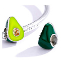 Sterling Silber 925 Exotische Avocado, Perle für Armband, Essen und Trinken