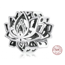 Sterling Silber 925 Lotusblume Charme, Perle auf Armband Symbol