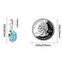 Charms Sterling Silber 925 Thermo - Chamäleon auf einem Zweig wechselnde Farbe, Anhänger für Armband, Tier
