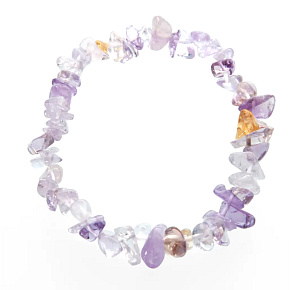 Ametrin Armband elastischer gehackter Naturstein 19 cm, Energieverstärker