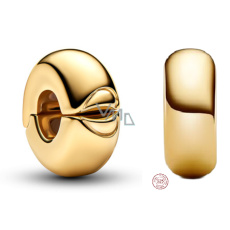 Charm Sterlingové stříbro 925 Lesklý zaoblený silikonový klip, korálek na náramek láska Charm Sterlingové stříbro 925 Lesklý zaoblený silikonový klip, korálek na náramek láska