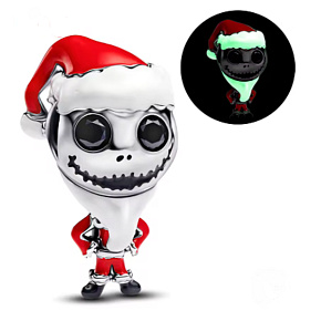 Charm Tim Burton, Noční můra před Vánoci, Santa Jack - luminozní, korálek na náramek film