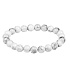 Magnesit / Howlite weißes Armband elastischer Naturstein, Kugel 6 mm / 16-17 cm, Reinigungsstein