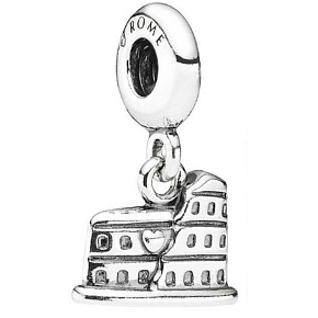 Sterling Silber 925 Rom Kolosseum, Reise-Armband-Anhänger