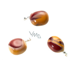 Mokait Troml Anhänger Naturstein, 2,2 - 3 cm, 1 Stück, Motivationsstein Mokait Troml Anhänger Naturstein, 2,2 - 3 cm, 1 Stück, Motivationsstein