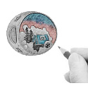 Charms Sterling Silber 925 Schneebedecktes Zauberland, Perle für Armband Weihnachten