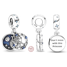 Charms Sterling Silber 925 Marvel Star Wars Prinzessin Leia 2in1, Armband Anhänger Charms Sterling Silber 925 Marvel Star Wars Prinzessin Leia 2in1, Armband Anhänger