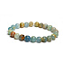 Calcit multi Argentinisches Armband elastischer Naturstein, Kugel 8 mm / 16 - 17 cm, Intuitionsstein