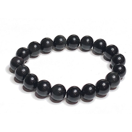 Obsidian náramek elastický přírodní kámen záchrany