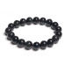Obsidian-Armband elastischer Naturstein, Kugel 10 mm / 16-17 cm, Rettungsstein