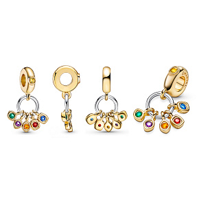 Charms Sterling Silber 925 Marvel The Avengers, Infinity Stones - Infinity Gems, Anhänger für Armband