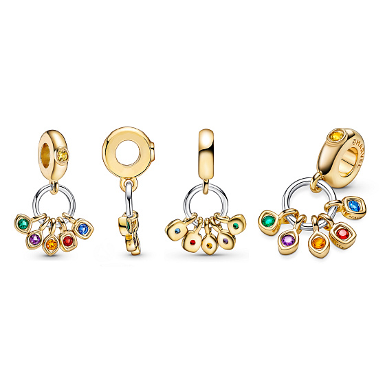 Charms Sterling Silber 925 Marvel The Avengers, Infinity Stones - Infinity Gems, Anhänger für Armband