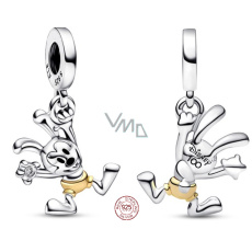 Charme Sterling Silber 925 Disney 100. jahrestag Oswald das Kaninchen, Armband-Anhänger Charme Sterling Silber 925 Disney 100. jahrestag Oswald das Kaninchen, Armband-Anhänger