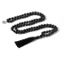 108 Mala Onyx Halskette mattierter Meditationsschmuck, Naturstein, geknotete Quaste, Perle 8 mm