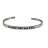 Edelstahlarmband silber mit Gravur Schlauer als du denkst, offene Manschette, 4 mm