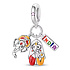 Charm Indien Ganesha und Namasté – 3-in-1-Symbol für Glück, Schutz und eine Erinnerung an das Land der Farben | Anhänger für Reisearmband