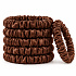 Seiden-Haargummi aus 100 % natürlicher Seide – schonendes Scrunchie, schokoladenbraun, 5 Stück