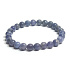 Tansanit Armband elastisch Naturstein, Kugel 7 - 7,5 mm / 16 - 17 cm