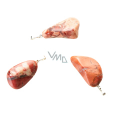 Jasper Brekcie Troml Anhänger Naturstein, 2,2-3 cm, 1 Stück, Stein der positiven Energie Jasper Brekcie Troml Anhänger Naturstein, 2,2-3 cm, 1 Stück, Stein der positiven Energie