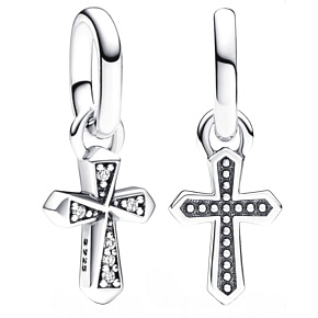 Charms Sterling Silber 925 Kreuz - Mini Medaillon, Armband Anhänger Symbol Charms Sterling Silber 925 Kreuz - Mini Medaillon, Armband Anhänger Symbol