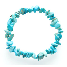 Tyrkenit Armband elastisch gehackter Naturstein 19 cm, Stein der jungen Leute, die ein Lebensziel suchen