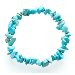 Tyrkenit Armband elastisch gehackter Naturstein 19 cm, Stein der jungen Leute, die ein Lebensziel suchen