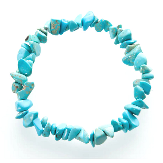Tyrkenit Armband elastisch gehackter Naturstein 19 cm, Stein der jungen Leute, die ein Lebensziel suchen