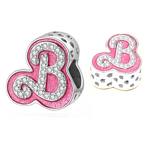 Charme Sterling Silber 925 Barbie, Perle auf Armband Film