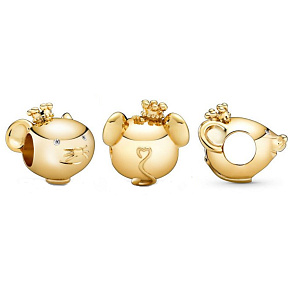 Charm Sterling Silber 925 Ratte ist das erste Tier im 12-Jahres-Zyklus des chinesischen Tierkreises, Perle für Armband Charm Sterling Silber 925 Ratte ist das erste Tier im 12-Jahres-Zyklus des chinesischen Tierkreises, Perle für Armband