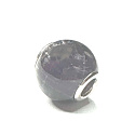 Amethyst blau Anhänger rund Naturstein 14 mm, Loch 4,2 mm 1 Stück, Stein der Könige und Bischöfe