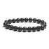 Shungit Armband elastischer Naturstein, Kugel 8 mm / 16 - 17 cm, Stein des Lebens