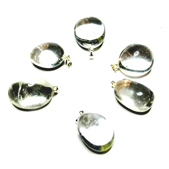 Crystal Tumbler Anhänger Naturstein, 2,2-3 cm, 1 Stück, Stein der Steine
