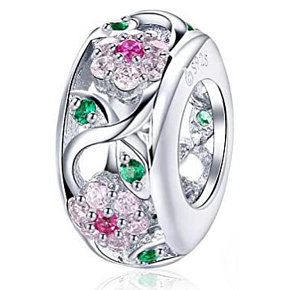 Sterling Silber 925 Blühende Natur, Naturarmband Perle