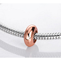 Charme Sterling Silber 925 Stopper Stopper rosa, Perle am Armband