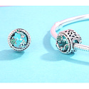 Charm Sterlingsilber 925 Klarer Ozean, Perle für Meeresarmband