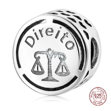 Charme Sterling Silber 925 Rechte, Perle auf Armband Job