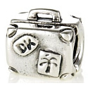 Charm Sterling Silber 925 Reiseetui Paris, Reisearmband Perle