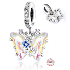 Charm Sterling Silber 925 Schmetterling - Blumen, Tier Armband Anhänger Charm Sterling Silber 925 Schmetterling - Blumen, Tier Armband Anhänger