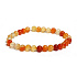 Achat orange Armband elastisch Naturstein, Kugel 6 mm / 16 - 17 cm