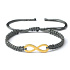 Infinity - Unendlichkeit, Glücksarmband, handgefertigtes Emblem, goldfarben verstellbar
