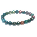 Heliotrop / Blutstein Armband elastischer Naturstein, Kugel 8 mm / 16 -17 cm, Stein des Mutes