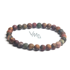 Jaspis Picasso Armband elastischer Naturstein, Kugel 6 mm / 16 - 17 cm, Stein der positiven Energie Jaspis Picasso Armband elastischer Naturstein, Kugel 6 mm / 16 - 17 cm, Stein der positiven Energie