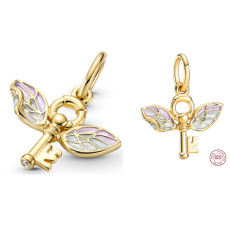 Sterling Silber 925 Harry Potter - Geflügelter Schlüssel, Armbandanhänger